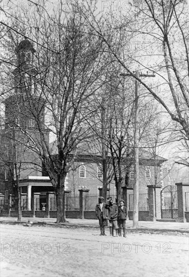 African American boys outside Christ Church in Alexandria VA ca. between 1909 and 1919