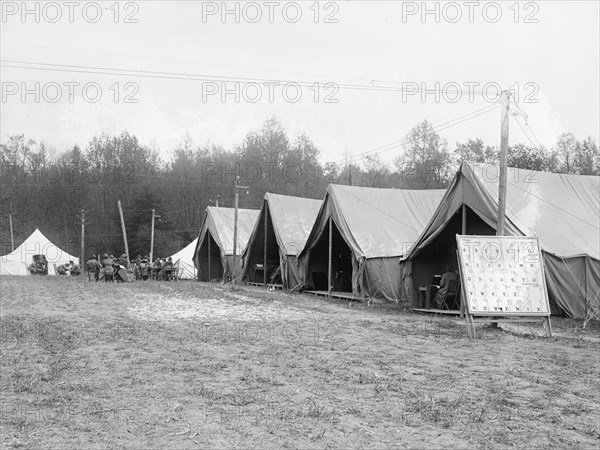 Tents set up at the National Women's Defense League Camp ca. between 1909 and 1940
