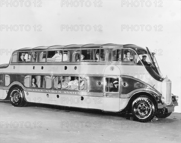 Double-decker bus Pickwick Stages System ca. between 1909 and 1940