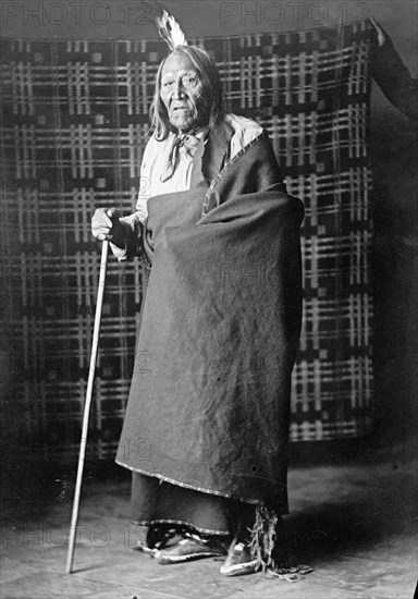 Two Strike, Rose Bud, South Dakota, 88 yrs. old ca. between 1909 and 1920