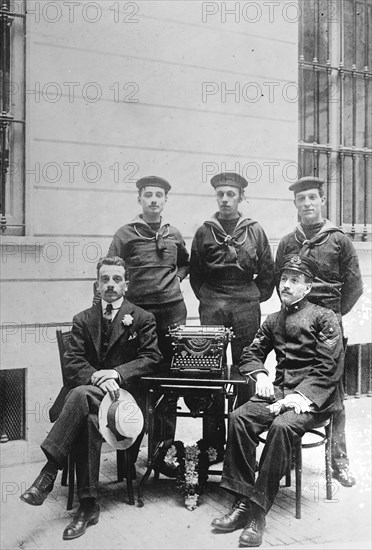 Typists from the Italian Navy which are equipped almost entirely with American typewriters ca. unknown date