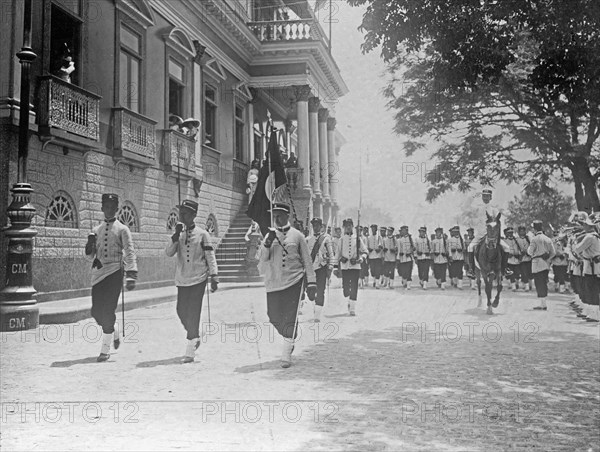 Military College, Rio de Janiero, Brazil, review of cadets ca. between 1909 and 1920