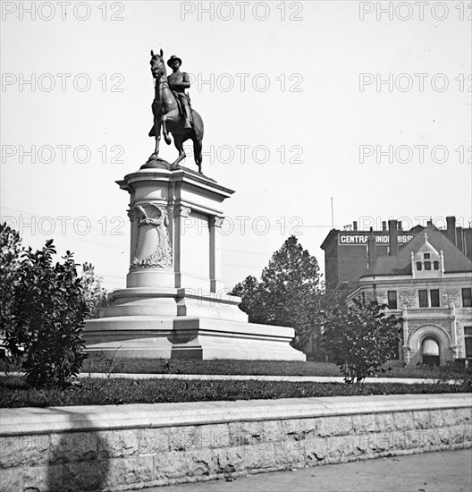 Hancock equestrian statue ca. between 1918 and 1920