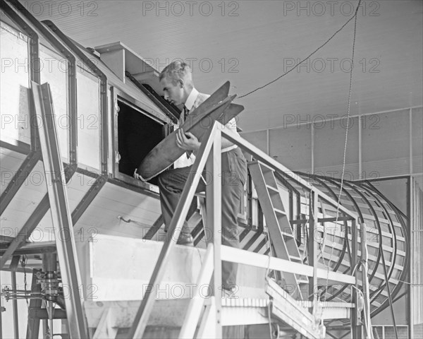 Wind tunnel, Bureau of Standards ca.  between 1918 and 1921