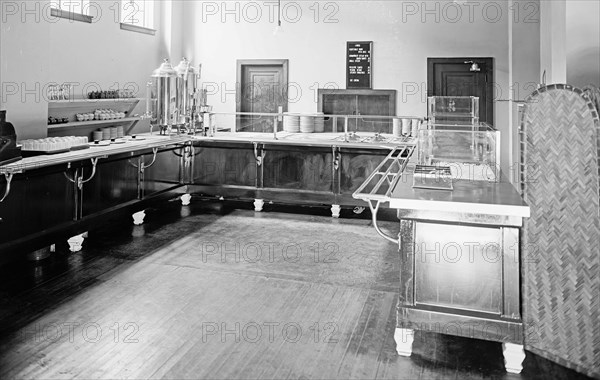 E.B. Adams Company All States Hotel, empty cafeteria ca.  between 1918 and 1928