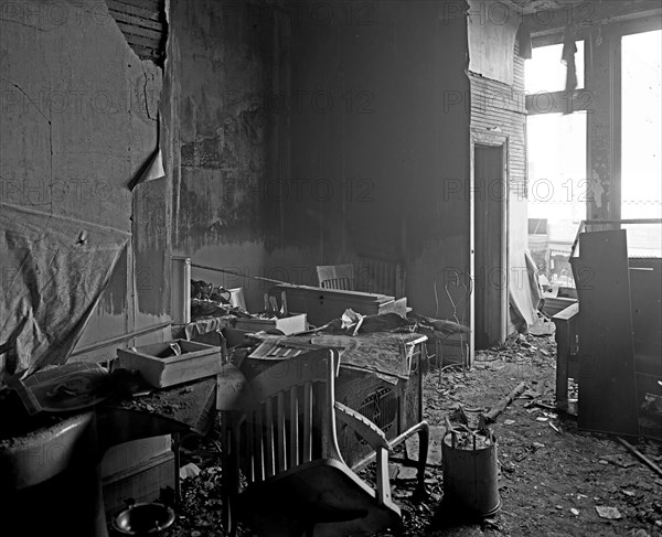 Aftermath of an office fire, 1210 G St., N.W. ca. between 1918 and 1928