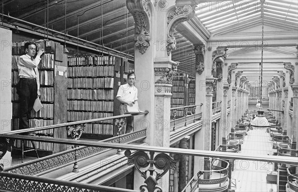 Stacks of documents in Patent Office, Washington, D.C. ca. 1909