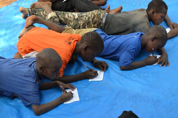 Group of students at the launch ceremony of the community libraries in Koulikoro region ca. 12 December 2017