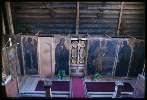 Cathedral of the Dormition (1711-1717), interior, main altar, Kem, Russia; 2001