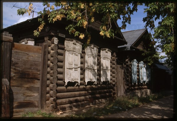 Log houses (late 19th century), Usol'e Sibirskoe, Russia; 2000