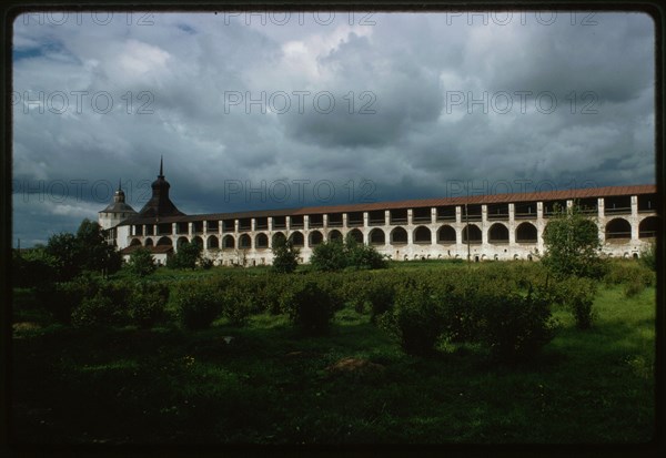 St. Cyril (Kirill)-Belozersk Monastery, west wall (1654-1680s), interior view, Kirillov, Russia 1991.