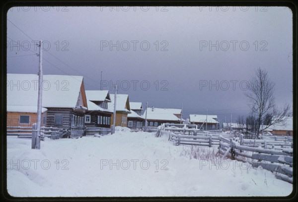 Log houses (19th-20th centuries), Izhma village, Russia 1998.