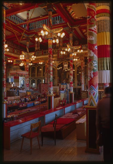 Ivolginsk Buddhist Datsan, main temple, interior, Ivolga, Russia; 2000