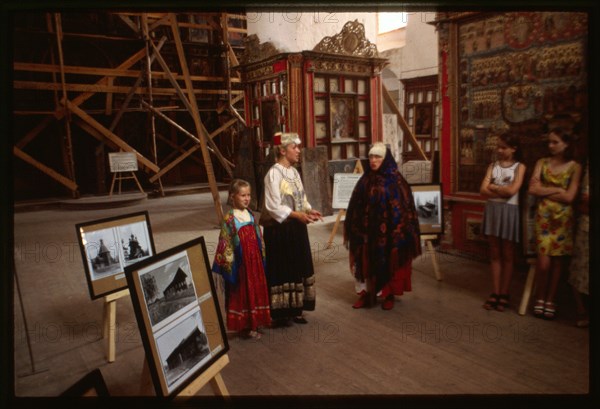 Cathedral of the Nativity of Christ (1552-62, 1652, 1770s), interior, Kargopol', Russia 1999.