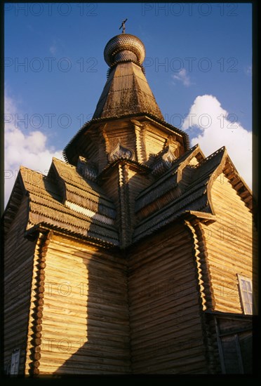 Church of the Dormition (1674), northeast view, Varzuga, Russia; 2001
