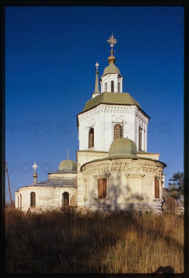 Monastery of the Transfiguration of the Savior, Church of the Transfiguration (1750s), east view, Eniseisk, Russia; 1999