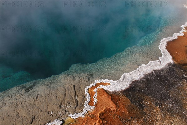 Black Pool at West Thumb Geyser Basin in Yellowstone National Park; Date: 24 October 2013