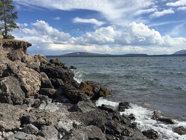 West Thumb of Yellowstone Lake in Yellowstone National Park; Date: 3 September 2015