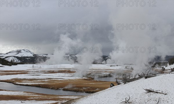 Midway Geyser Basin in Yellowstone National Park; Date: 4 December 2012