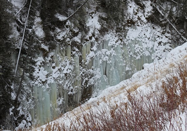 Ice Box Canyon in Yellowstone National Park; Date: 8 December 2012