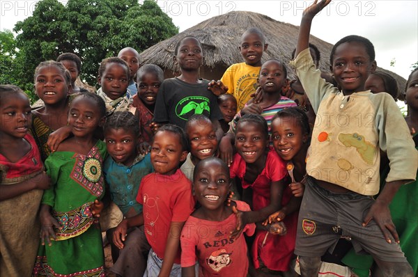 Happy children near Zumwanda Rural Health Centre, Zambia ca. 2 March 2017