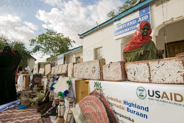 A Muslim woman in a hijab in Garowe, Puntland ca. 2 June 2015