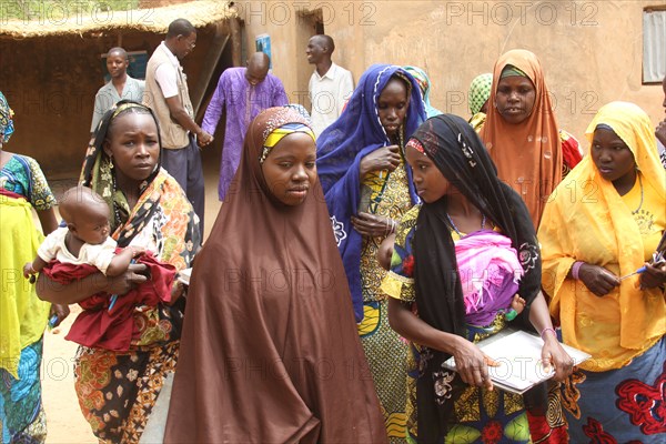 Niger women in traditional dress in Maradi or Zinder Niger (May 2015)