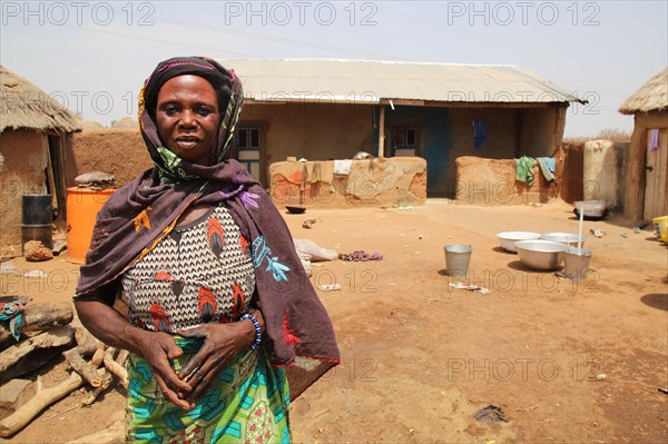 A west Africa village woman in the small village of Sankpala, Ghana ca. 21 February 2018