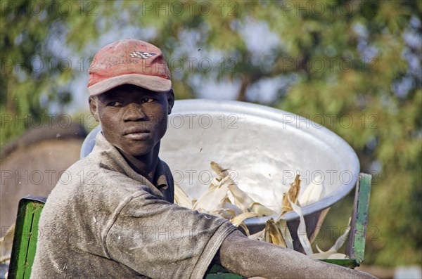 Maize farmer in Tamaligu, Ghana, Northern Region ca. 29 November 2011