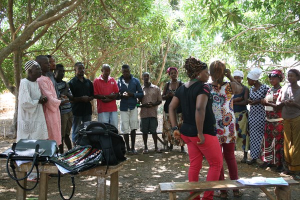 Ebola survivors, and orphans in Sierra Leone. Ebola recovery activities relating to community engagement and community health posts ca. 7 March 2016