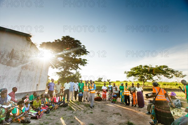 Safe Motherhood Action Group community meeting at the Mundabi Rural Health Center, Mundabi, Zambia ca. 6 March 2017