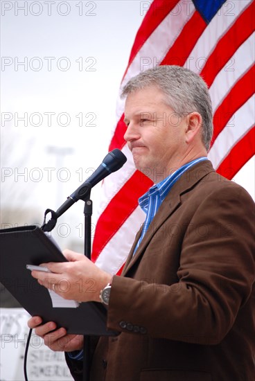 James Dickey (future leader of the Texas Republican Party) at a Tea Party rally in Dallas, TX (one of the first in the United States on Feb. 26 2009)
