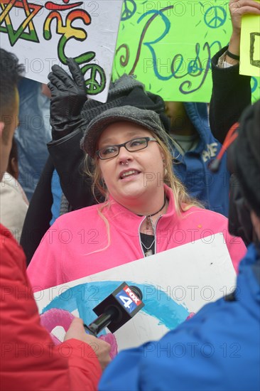 Peace Rally demonstratration outside a mosque in support of the local Muslim community  Irving, TX,  USA (November 28, 2015)