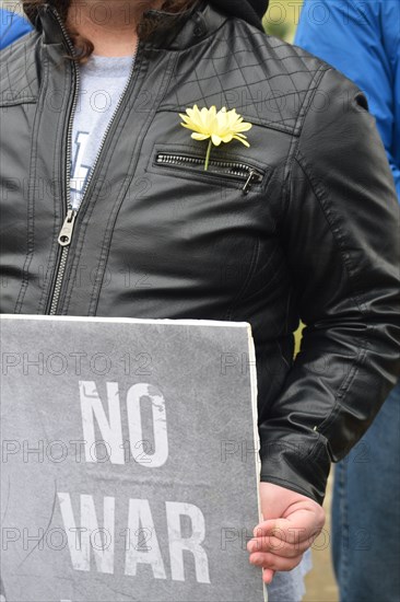 Peace Rally demonstratration outside a mosque in support of the local Muslim community  Irving, TX,  USA (November 28, 2015)