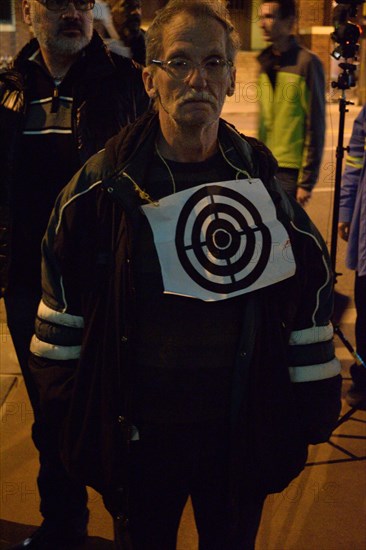 Protest outside Dallas police HQ after fifteen attacks, robberies against LGBT community, Dallas, USA (November 22, 2015)