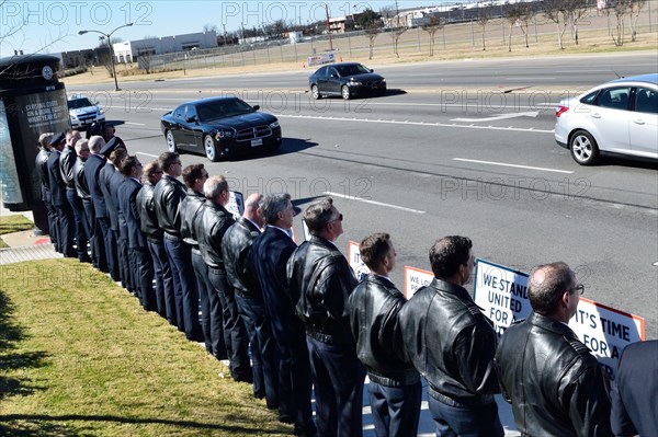 Southwest Airlines Pilots  upset over having no contract protest outside Love Field in Dallas, TX, USA (February 3,2016)