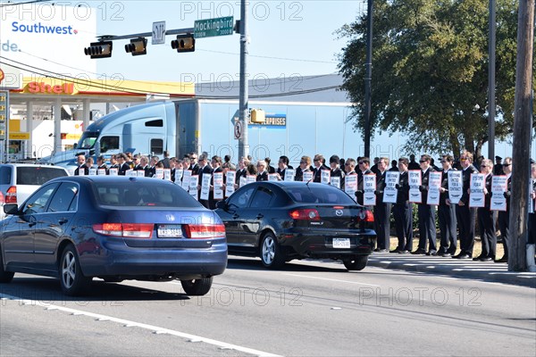 Southwest Airlines Pilots  upset over having no contract protest outside Love Field in Dallas, TX, USA (February 3,2016)