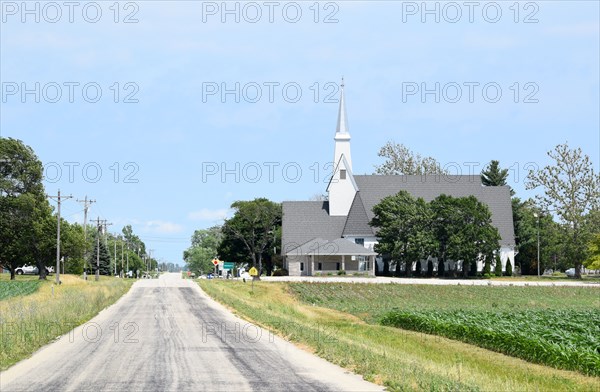 St. Paul's Lutheran Church in farming community of Woodworth, Illinois