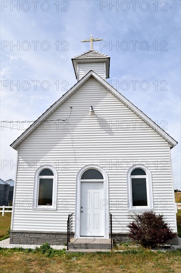 Small church in the town of Albin, Wyoming