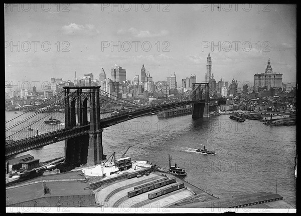 Brooklyn Bridge and New York skyline