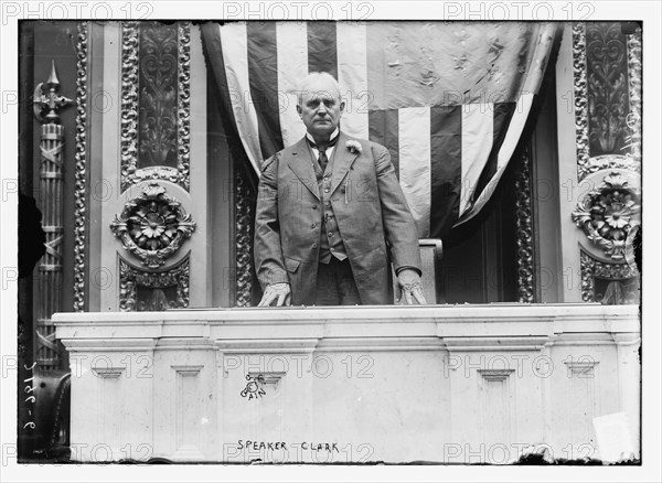 Speaker of the House James Beauchamp 'Champ' Clark