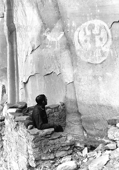 Prehistoric pictographs at Navajo National Monument