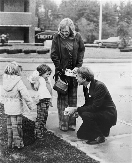 President Jimmy Carter campaigning in 1976