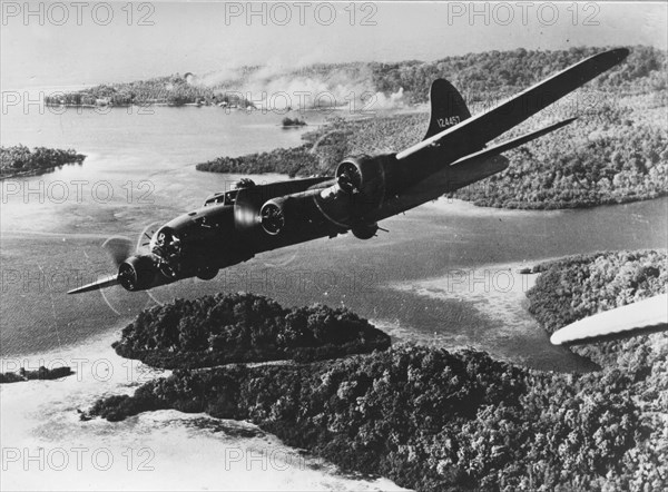 Bombing sortie against Japanese installation on Gizo Island, 1943