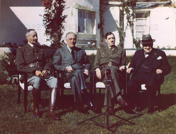 President Franklin D. Roosevelt with high ranking officials