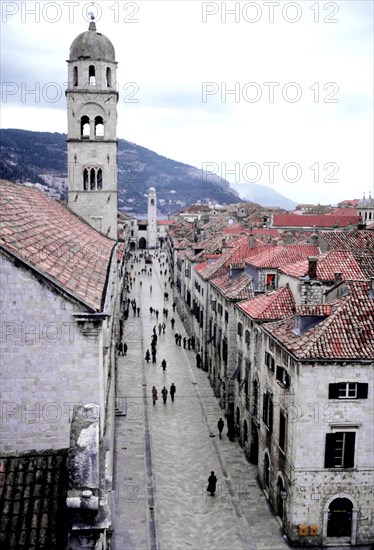 A view of the main street as seen by sailors of the 6th Fleet