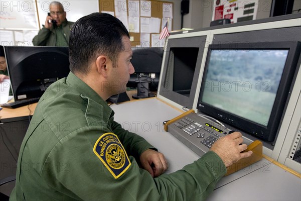 South Texas Border Patrol Agent Monitors Border Activity with RVS