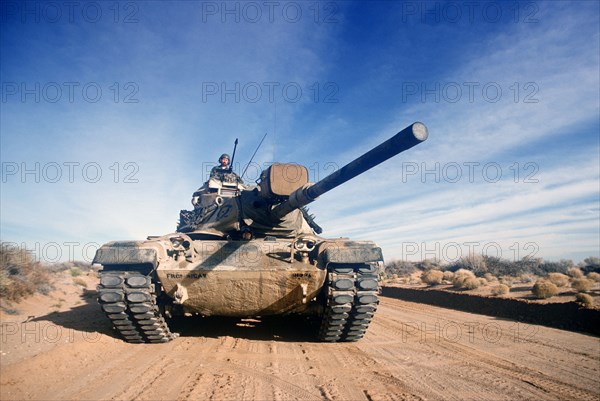 An M-60 main battle tank