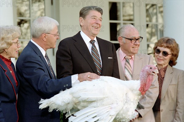 President Reagan attending ceremony