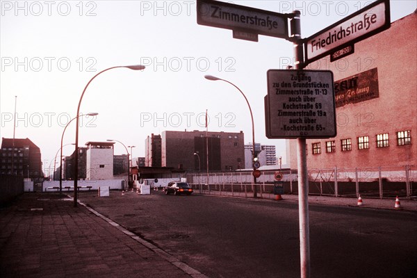 A view of Checkpoint Charlie 1983